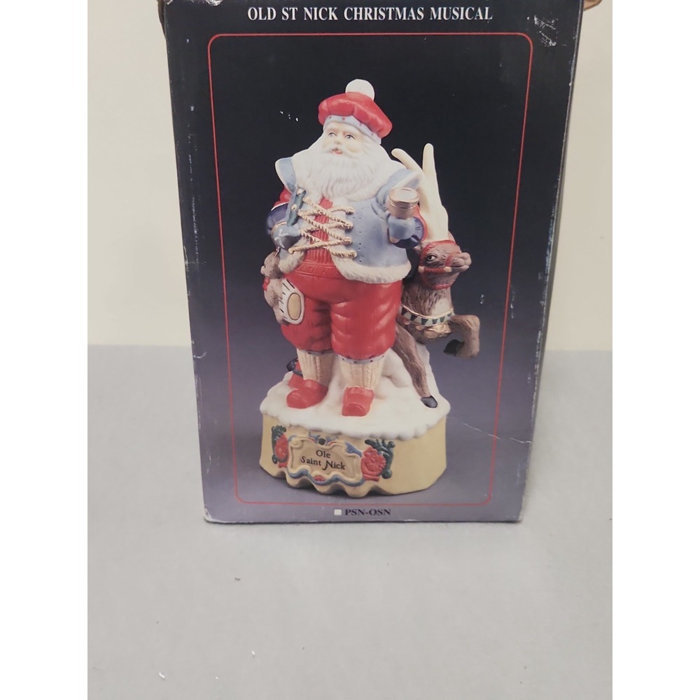 Victorian Porcelain Santa Music Box 1994 Works - Picture 12 of 16
